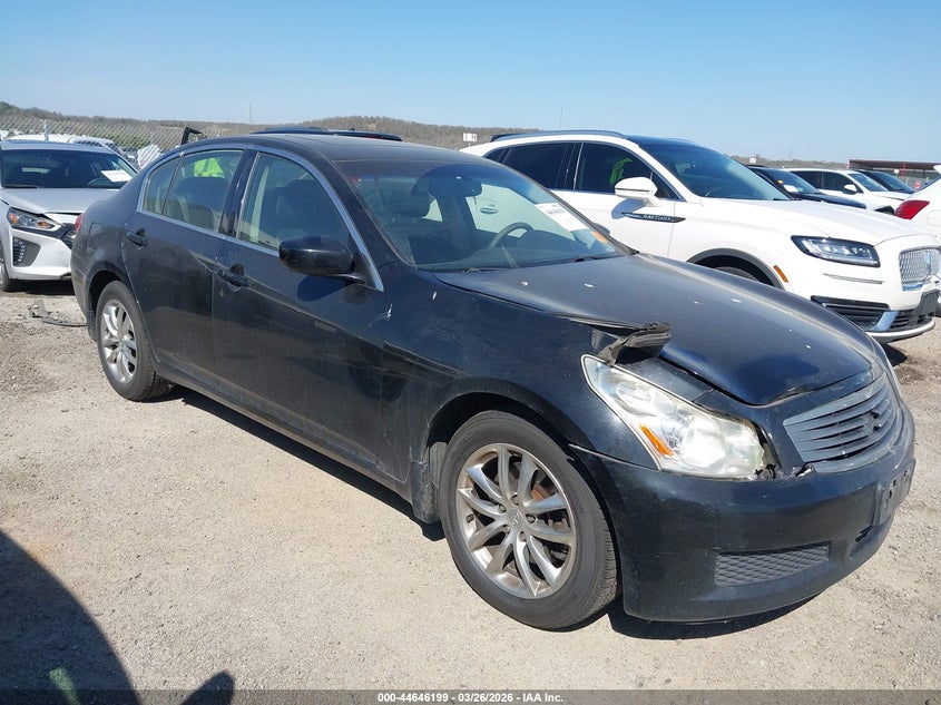 2009 Infiniti G VIN JNKCV61F69M353478 IAAI salvage auction — FRONT END, Clear (Oklahoma), sold $425 on 2026-07-07 (photo 1)