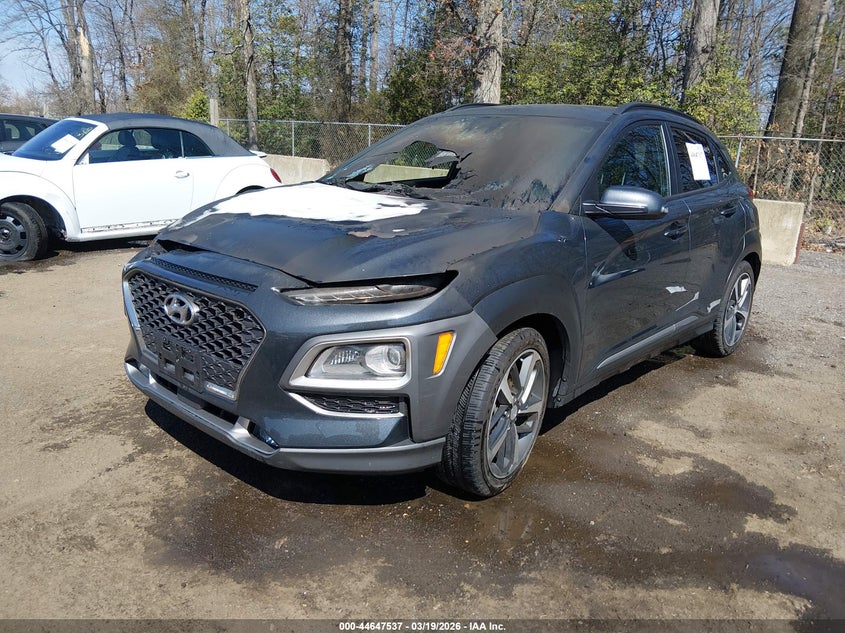 2018 Hyundai Kona VIN KM8K53A51JU071543 IAAI salvage auction — ENGINE BURN, Salvage Title, sold $50 on 2026-07-22 (photo 2)