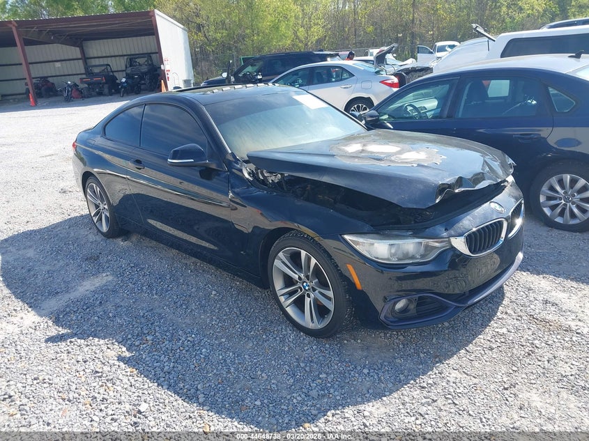 2014 BMW 4er VIN WBA3N5C57EF716107 IAAI salvage auction — ENGINE BURN, Salvage (Mississippi), sold $1,000 on 2026-08-14 (photo 1)
