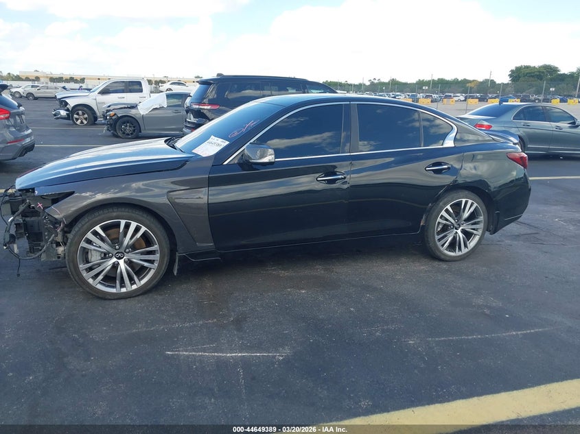 2019 Infiniti Q50 VIN JN1EV7AR9KM594342 IAAI salvage auction — SIDE, Salvage Title, sold $2,300 on 2026-07-23 (photo 6)