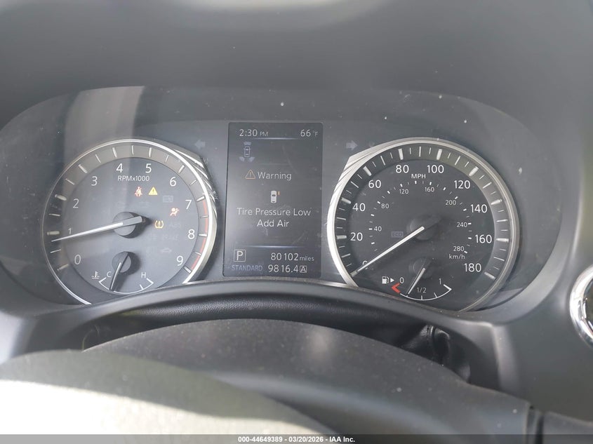 2019 Infiniti Q50 VIN JN1EV7AR9KM594342 IAAI salvage auction — SIDE, Salvage Title, sold $2,300 on 2026-07-23 (photo 7)