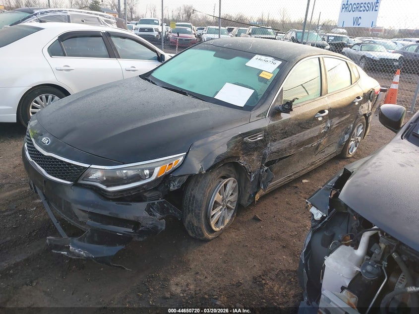2016 Kia Optima VIN 5XXGT4L39GG115160 IAAI salvage auction — LEFT & RIGHT, Salvage Title, sold $375 on 2026-07-23 (photo 2)