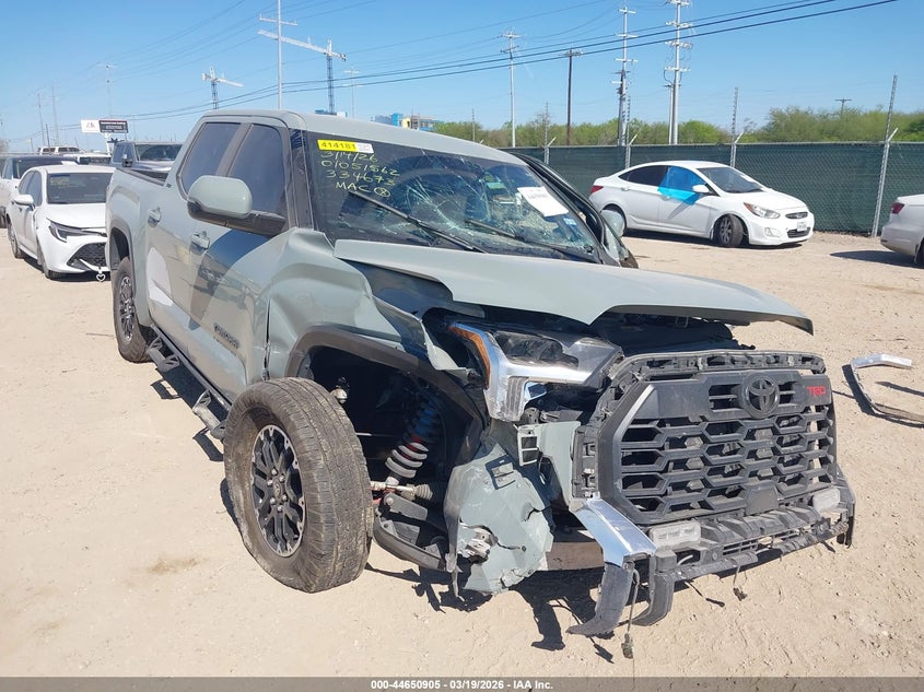 2025 Toyota Tundra VIN 5TFLA5DB2SX334673 IAAI salvage auction — FRONT END, Salvage (Texas), sold $9,350 on 2026-07-06 (photo 1)