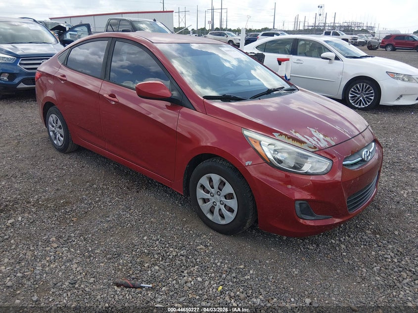 2017 Hyundai Accent VIN KMHCT4AE6HU361710 IAAI salvage auction — LEFT REAR, Wait Title, sold $975 on 2026-07-08 (photo 1)