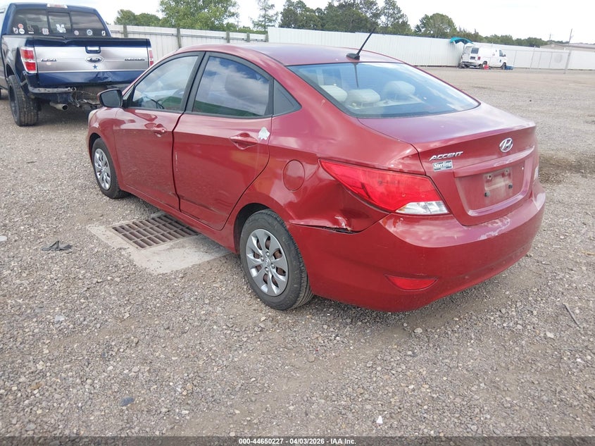 2017 Hyundai Accent VIN KMHCT4AE6HU361710 IAAI salvage auction — LEFT REAR, Wait Title, sold $975 on 2026-07-08 (photo 3)