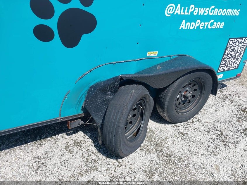 2026 Quality 14' cargo enclosed VIN 50ZBE1421TN068255 IAAI salvage auction — SIDE, Rebuildable (Florida), sold $7,650 on 2026-07-08 (photo 6)