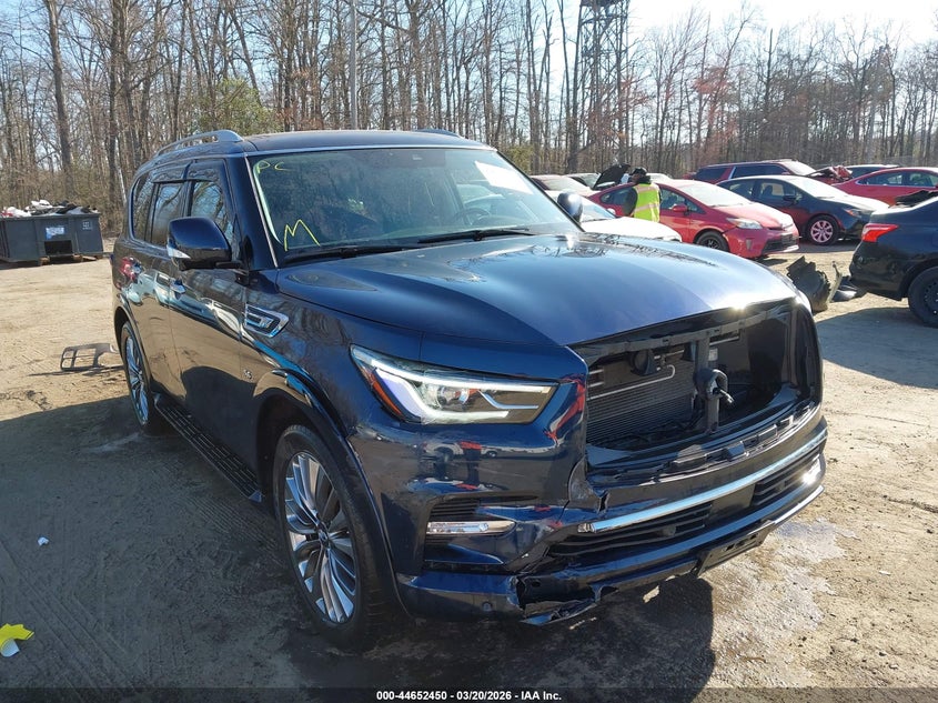 2018 Infiniti Qx80 VIN JN8AZ2NE7J9194246 IAAI salvage auction — FRONT END, Salvage Title, sold $8,600 on 2026-07-22 (photo 1)