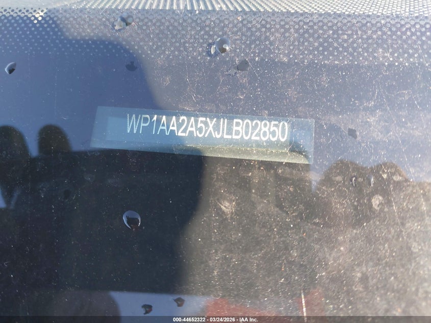 2018 Porsche Macan VIN WP1AA2A5XJLB02850 IAAI salvage auction — REAR END, Wait Title, sold $50 on 2026-07-24 (photo 9)