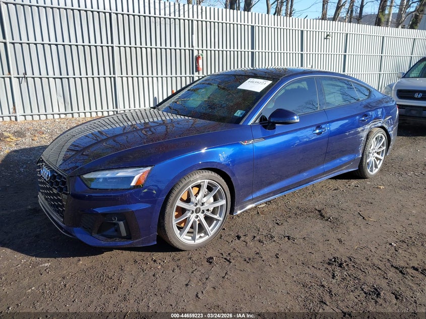 2025 Audi A5 VIN WAUDACF57SA017004 IAAI salvage auction — LEFT SIDE, Salvage (New Jersey), sold $17,975 on 2026-07-08 (photo 2)
