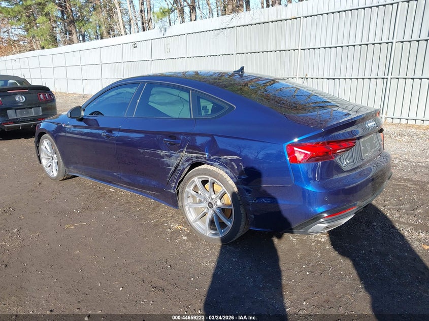 2025 Audi A5 VIN WAUDACF57SA017004 IAAI salvage auction — LEFT SIDE, Salvage (New Jersey), sold $17,975 on 2026-07-08 (photo 3)