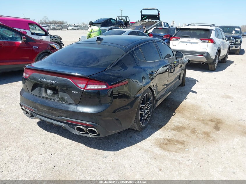 2022 Kia Stinger VIN KNAE45LCXN6102159 IAAI salvage auction — FRONT END, Salvage Title, sold $6,500 on 2026-07-21 (photo 4)