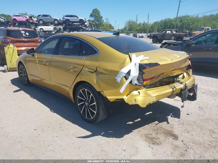 2020 Hyundai Sonata VIN 5NPEJ4J25LH021931 IAAI salvage auction — REAR END, Salvage Title, sold $2,800 on 2026-07-14 (photo 3)