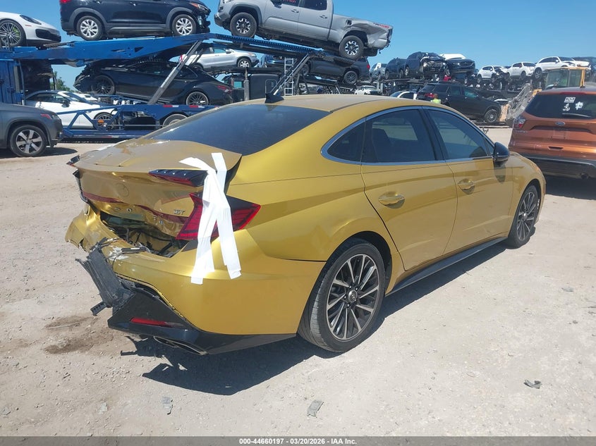2020 Hyundai Sonata VIN 5NPEJ4J25LH021931 IAAI salvage auction — REAR END, Salvage Title, sold $2,800 on 2026-07-14 (photo 4)