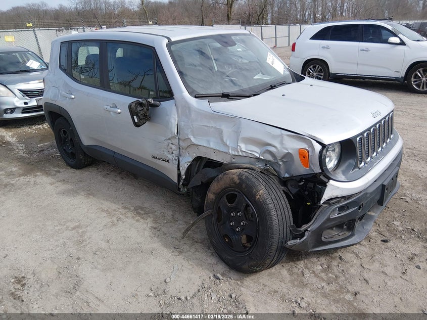 2017 Jeep Renegade VIN ZACCJAAB7HPE92533 IAAI salvage auction — RIGHT FRONT, Salvage Title, sold $225 on 2026-07-28 (photo 1)
