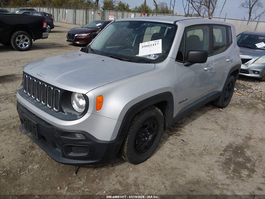 2017 Jeep Renegade VIN ZACCJAAB7HPE92533 IAAI salvage auction — RIGHT FRONT, Salvage Title, sold $225 on 2026-07-28 (photo 2)