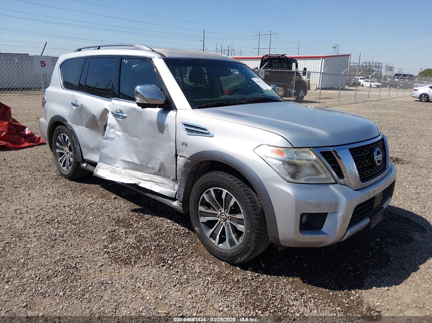 2017 Nissan Armada VIN JN8AY2ND5H9001760 IAAI salvage auction — RIGHT SIDE, Wait Title, sold $3,675 on 2026-07-08 (photo 1)