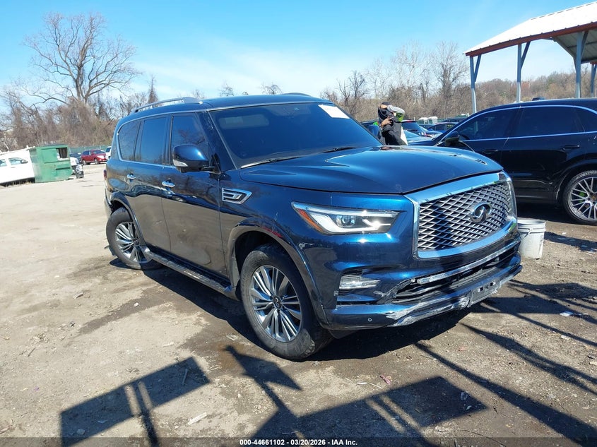 2021 Infiniti Qx80 VIN JN8AZ2AE6M9272266 IAAI salvage auction — REAR END, Salvage - Greater Than 75% (Maryland), sold $10,750 on 2026-07-23 (photo 1)