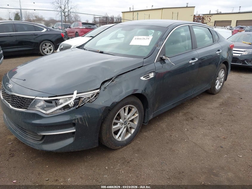 2016 Kia Optima VIN KNAGT4L30G5079117 IAAI salvage auction — LEFT FRONT, Salvage Title, sold $1,700 on 2026-07-09 (photo 2)