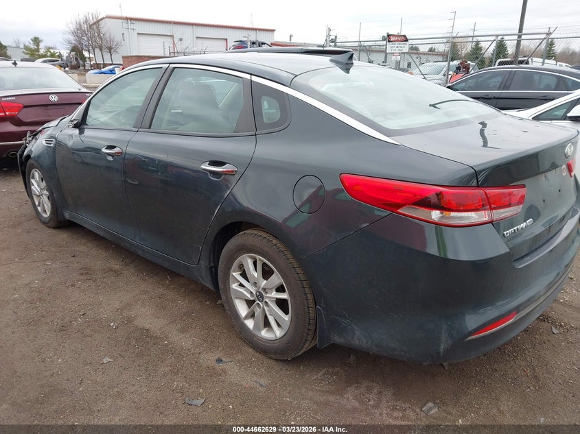 2016 Kia Optima VIN KNAGT4L30G5079117 IAAI salvage auction — LEFT FRONT, Salvage Title, sold $1,700 on 2026-07-09 (photo 3)