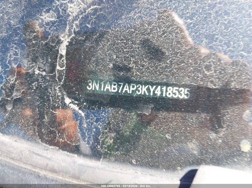 2019 Nissan Sentra VIN 3N1AB7AP3KY418535 IAAI salvage auction — FRONT END, Salvage Title, sold $2,500 on 2026-07-09 (photo 9)
