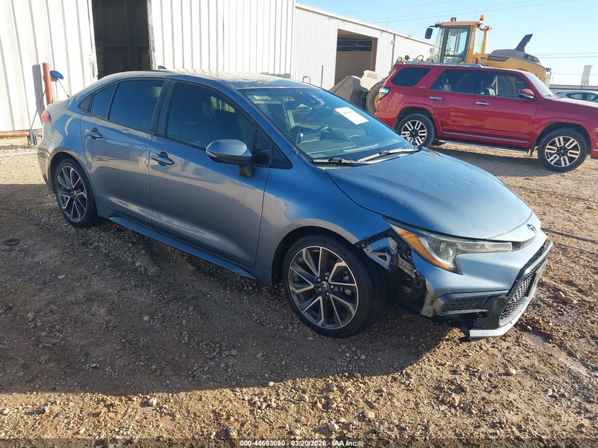 2021 Toyota Corolla VIN JTDS4MCE6MJ062238 IAAI salvage auction — LEFT FRONT, Salvage (Texas), sold $2,600 on 2026-07-30 (photo 1)