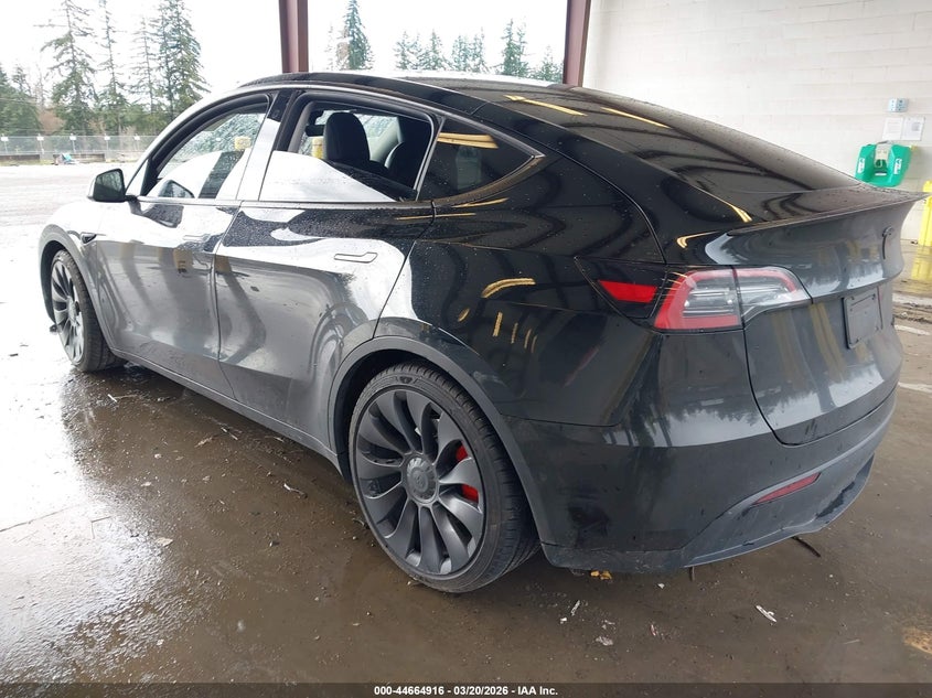 2022 Tesla Model y VIN 7SAYGDEFXNF398655 IAAI salvage auction — RIGHT REAR, Bill Of Sale (Washington), sold $9,450 on 2026-07-16 (photo 3)