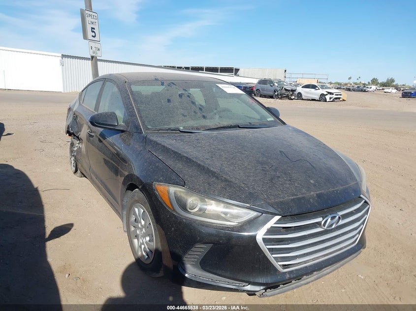 2017 Hyundai Elantra VIN KMHD74LF6HU367117 IAAI salvage auction — REAR END, Salvage (Arizona), sold $1,625 on 2026-07-07 (photo 1)