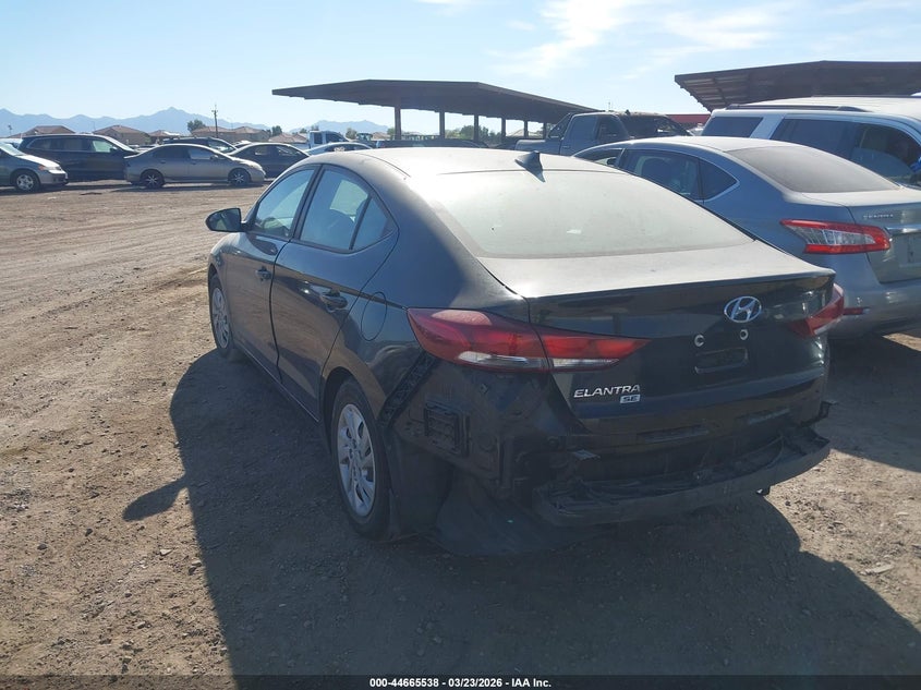 2017 Hyundai Elantra VIN KMHD74LF6HU367117 IAAI salvage auction — REAR END, Salvage (Arizona), sold $1,625 on 2026-07-07 (photo 3)