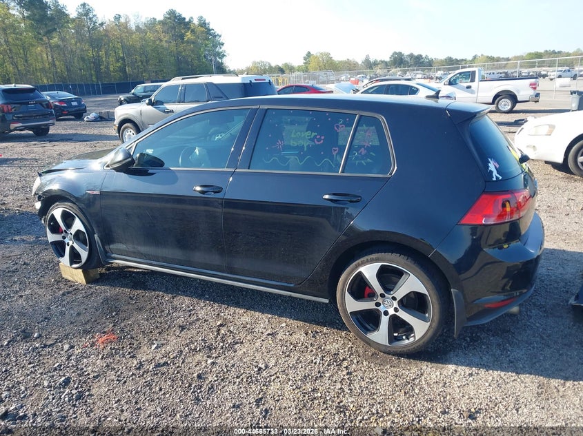2017 Volkswagen Golf gti VIN 3VW4T7AU9HM064532 IAAI salvage auction — FRONT END, Salvage (South Carolina), sold $3,300 on 2026-07-08 (photo 3)