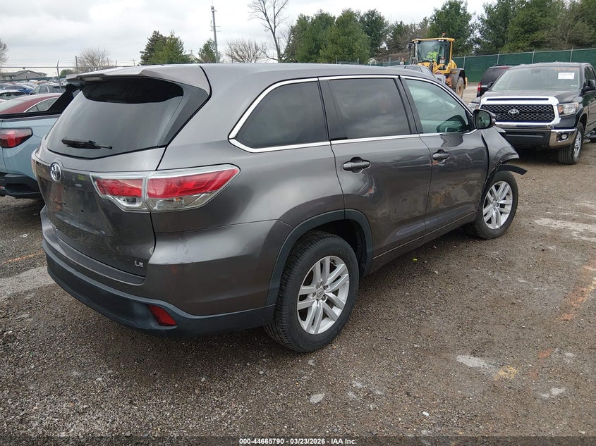 2014 Toyota Highlander VIN 5TDZARFH0ES008609 IAAI salvage auction — RIGHT FRONT, Salvage Title, sold $3,575 on 2026-07-13 (photo 4)