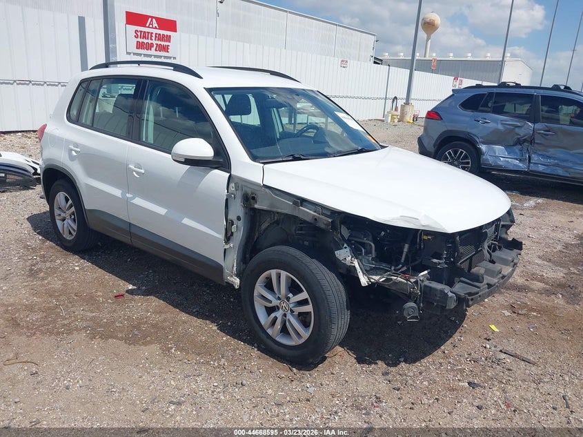 2016 Volkswagen Tiguan VIN WVGAV7AX2GW583569 IAAI salvage auction — RIGHT FRONT, Salvage (Texas), sold $750 on 2026-07-29 (photo 1)