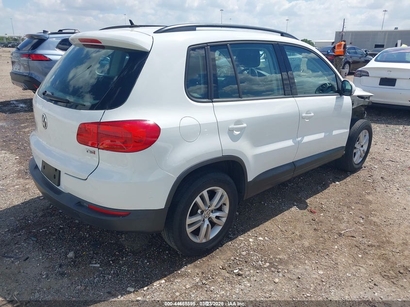 2016 Volkswagen Tiguan VIN WVGAV7AX2GW583569 IAAI salvage auction — RIGHT FRONT, Salvage (Texas), sold $750 on 2026-07-29 (photo 4)