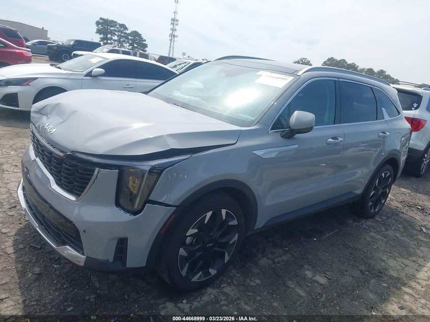 2025 Kia Sorento VIN 5XYRH4JF3SG362296 IAAI salvage auction — FRONT END, Wait Title, sold $14,600 on 2026-07-08 (photo 2)