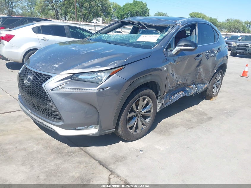 2016 Lexus Nx 200t VIN JTJYARBZ4G2027505 IAAI salvage auction — ROLLOVER, Salvage (Texas), sold $2,950 on 2026-07-28 (photo 2)