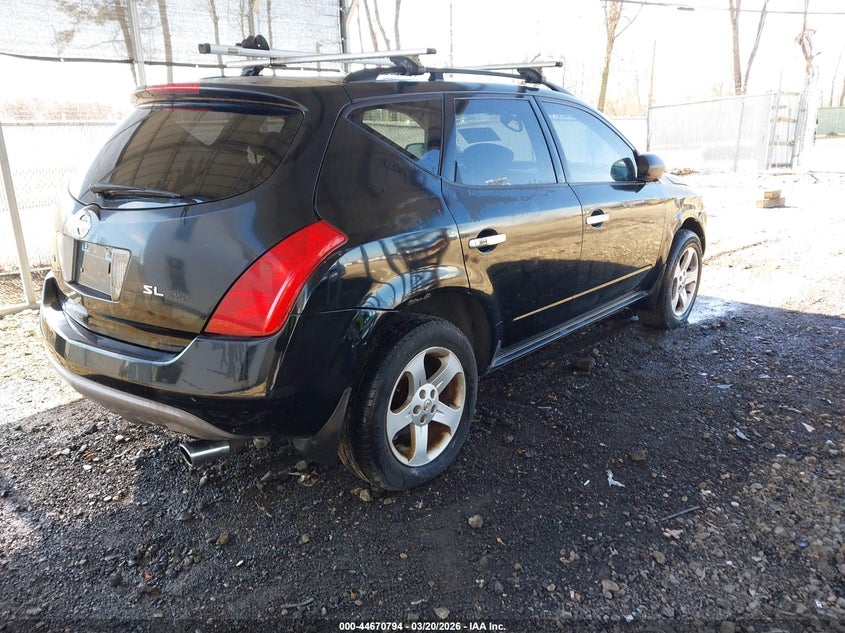 2005 Nissan Murano VIN JN8AZ08WX5W402250 IAAI salvage auction — RIGHT FRONT, Salvage (Delaware), sold $275 on 2026-07-20 (photo 4)