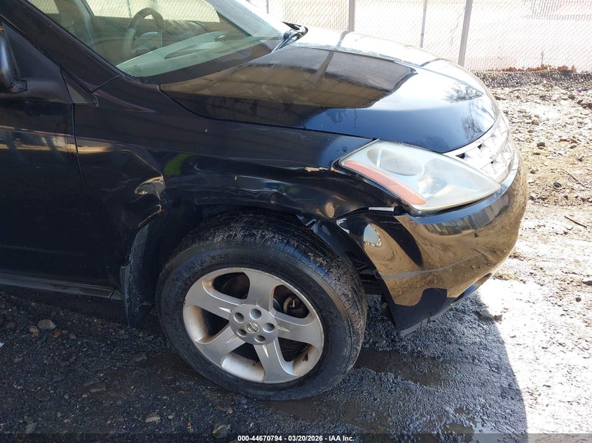 2005 Nissan Murano VIN JN8AZ08WX5W402250 IAAI salvage auction — RIGHT FRONT, Salvage (Delaware), sold $275 on 2026-07-20 (photo 6)