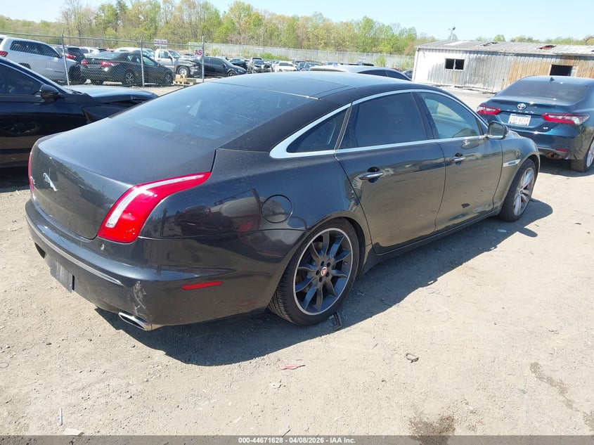 2011 Jaguar Xj series VIN SAJWA2GB6BLV10592 IAAI salvage auction — EXTERIOR BURN, Salvage - Greater Than 75% (Maryland), sold $350 on 2026-07-06 (photo 4)