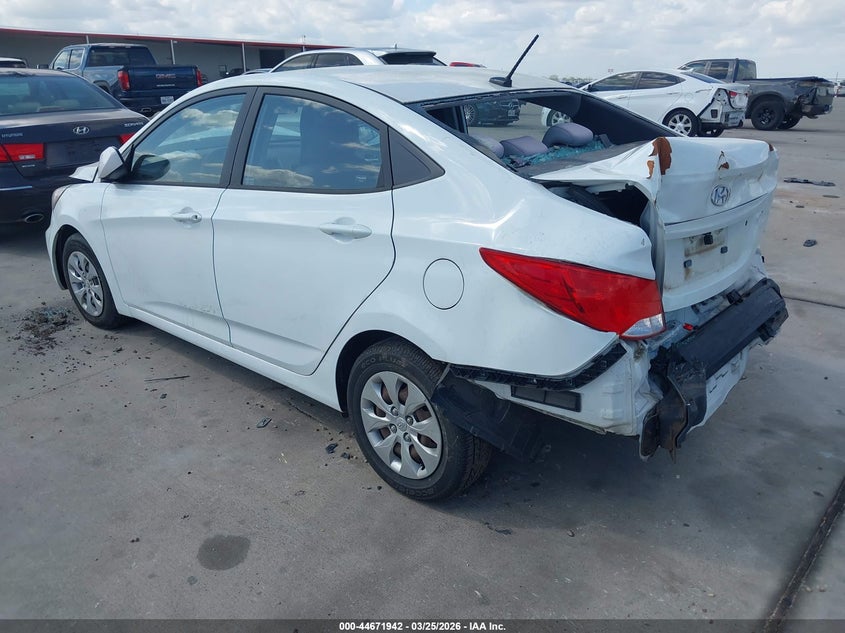 2016 Hyundai Accent VIN KMHCT4AE6GU051538 IAAI salvage auction — FRONT & REAR, Salvage (Texas), sold $1,175 on 2026-07-31 (photo 3)
