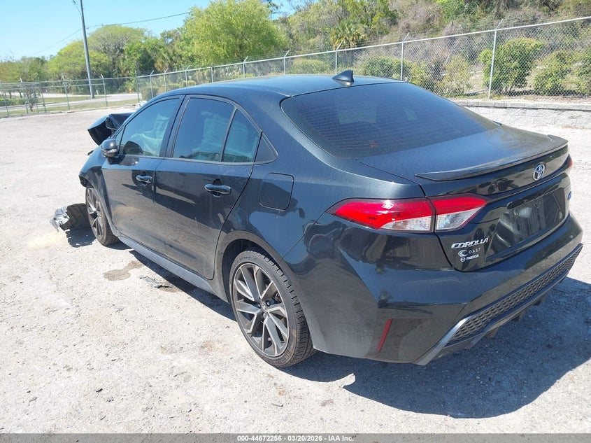 2020 Toyota Corolla VIN JTDS4RCE1LJ007093 IAAI salvage auction — FRONT END, Certificate Of Destruction (Florida), sold $2,450 on 2026-07-16 (photo 3)