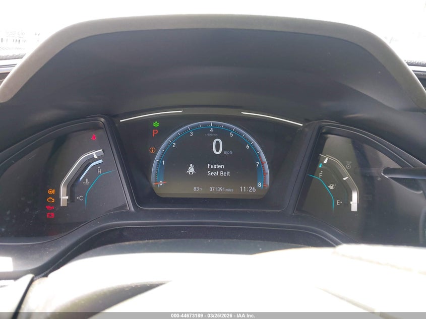 2020 Honda Civic VIN 19XFC2F6XLE007770 IAAI salvage auction — FRESH WATER, Salvage (Hawaii), sold $1,325 on 2026-07-21 (photo 7)