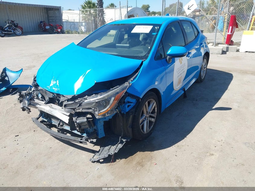 2019 Toyota Corolla VIN JTNK4RBE1K3034780 IAAI salvage auction — FRONT END, Salvage (California), sold $2,150 on 2026-07-22 (photo 2)