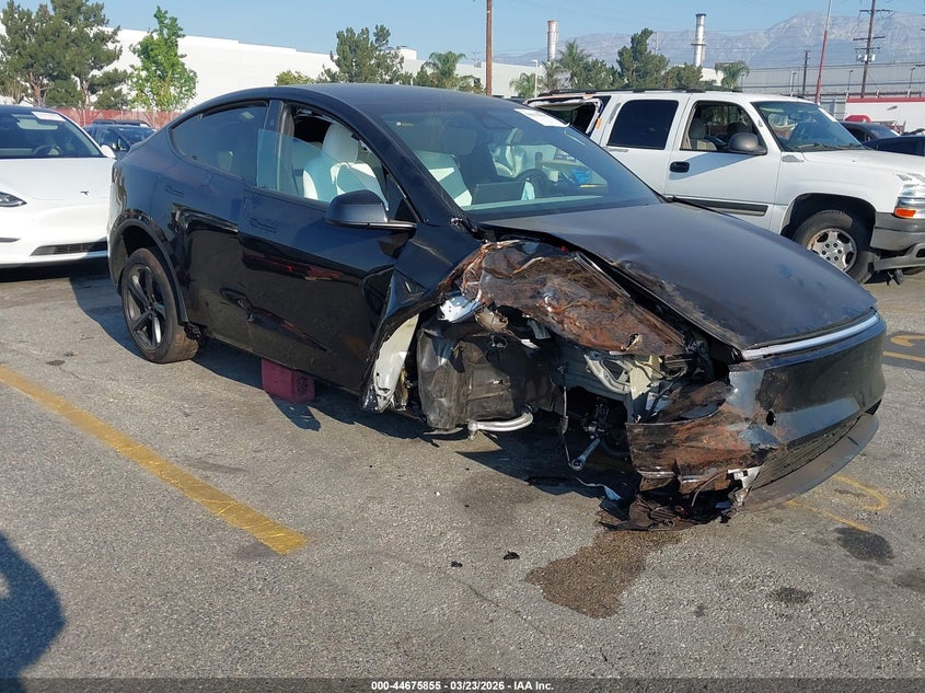 2026 Tesla Model y VIN 7SAYGDED1TF585102 IAAI salvage auction — RIGHT FRONT, Salvage (California), sold $12,175 on 2026-07-14 (photo 1)