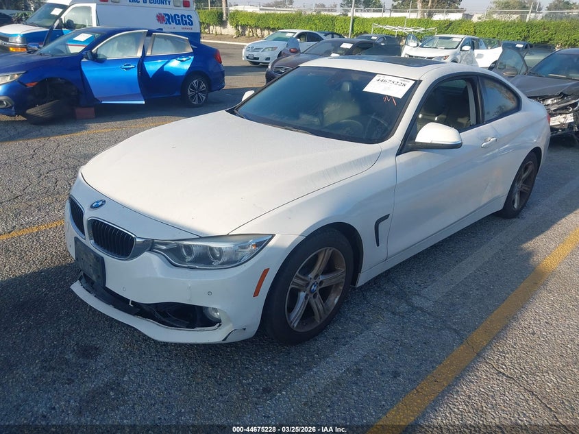 2014 BMW 4er VIN WBA3N7C50EF719149 IAAI salvage auction — RIGHT FRONT, Salvage (California), sold $1,800 on 2026-07-21 (photo 2)