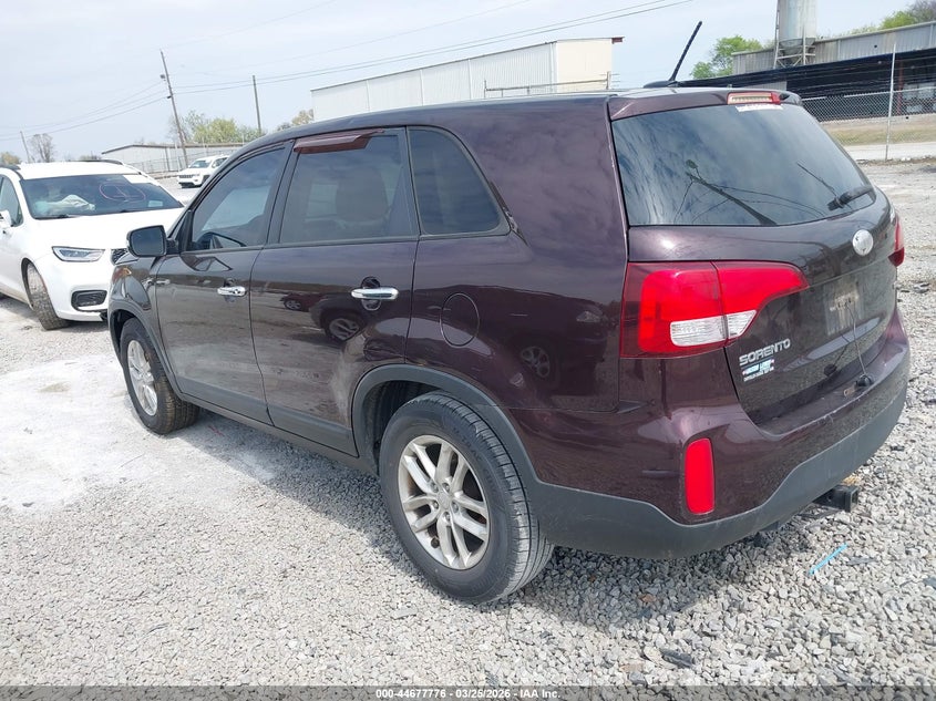 2015 Kia Sorento VIN 5XYKT3A61FG655534 IAAI salvage auction — TRANSMISSION, Wait Title, sold $175 on 2026-07-29 (photo 3)