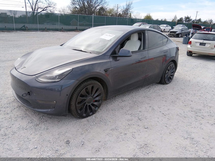 2021 Tesla Model y VIN 5YJYGDEF5MF230420 IAAI salvage auction — SIDE, Salvage (Kentucky), sold $5,900 on 2026-07-10 (photo 2)