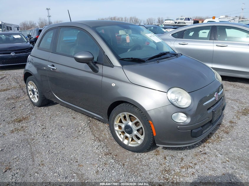 2012 Fiat 500 VIN 3C3CFFAR6CT124510 IAAI salvage auction — NORMAL WEAR, Clear (New York), sold $525 on 2026-08-12 (photo 1)