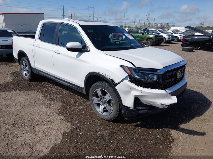 2024 Honda Ridgeline VIN 5FPYK3F53RB014806 IAAI salvage auction — FRONT END, Wait Title, sold $9,800 on 2026-07-29 (photo 1)