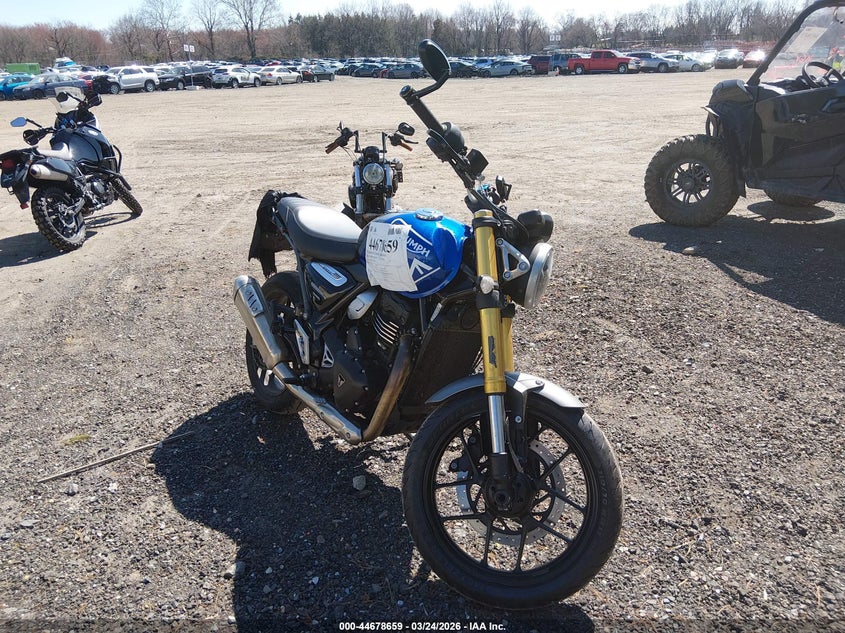 2024 Triumph motorcycle Speed VIN SMTT127Y5RNA12893 IAAI salvage auction — Unknown, Rebuildable (Florida), sold $950 on 2026-07-17 (photo 1)