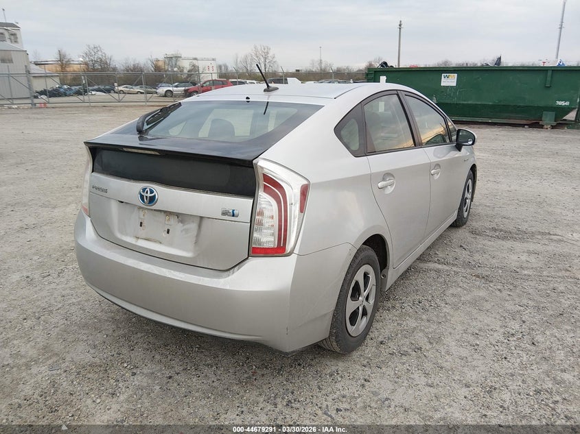 2014 Toyota Prius VIN JTDKN3DU0E0386807 IAAI salvage auction — RIGHT REAR, Salvage (Ohio), sold $1,300 on 2026-07-14 (photo 4)