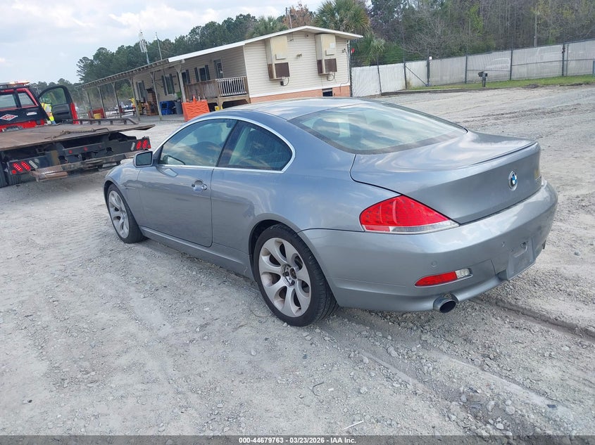 2007 BMW 6er VIN WBAEH13557CR46354 IAAI salvage auction — NORMAL WEAR, Clear (Michigan), sold $1,450 on 2026-07-07 (photo 3)